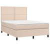 vidaXL Boxspringbett Matratze Cappuccino-Braun 140x200cm Kunstleder
