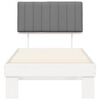 vidaXL Bettgestell mit gepolstertem Kopfteil Hellgrau 90 x 200 cm