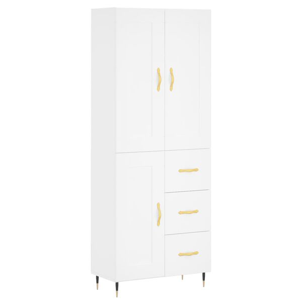 vidaXL Highboard Wei&szlig; 69,5x34x180 cm Holzwerkstoff