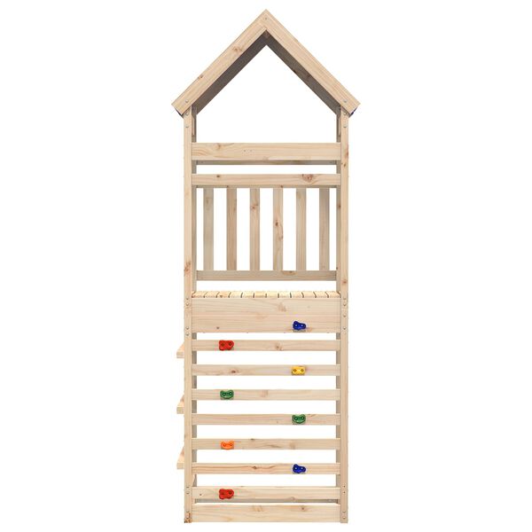 vidaXL Spielturm Braun 52,5 x 85 x 265 cm Massives Kiefernholz