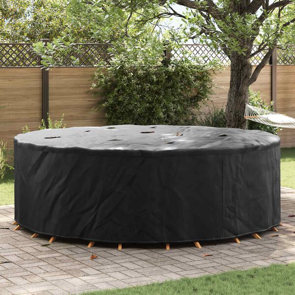 vidaXL Gartenm&ouml;belabdeckung Schwarz 279 x 279 x 71 cm 600D-Gewebe