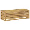 vidaXL Outdoor Hocker Bank Wei&szlig; 115 x 43 x 37 cm Massivholz Akazie