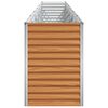 vidaXL Hochbeet Hellbraun 582 x 50 x 68 cm Verzinkter Stahl
