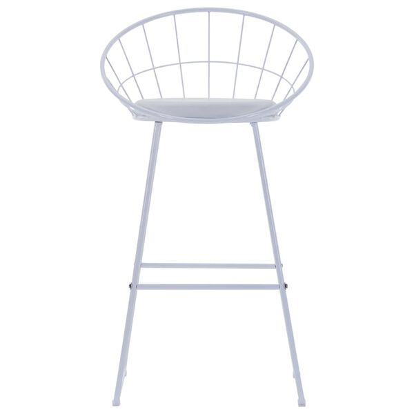 vidaXL Barhocker 2 Stk. Wei&szlig; Kunstleder