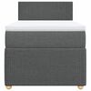 vidaXL Boxspringbett mit Matratze Dunkelgrau 90x200 cm Stoff