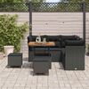 vidaXL Garten-Sofa-Set mit Kissen mit Speicher 8 pcs Schwarz