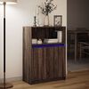 vidaXL Sideboard mit LED Braun Eichen-Optik 72x34x100 cm Holzwerkstoff