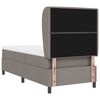 vidaXL Boxspringbett mit Matratze mit Kopfteil Taupe 80 x 200 cm Stoff
