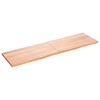 vidaXL Tischplatte Hellbraun 180x50x(2-4)cm Massivholz Eiche Behandelt