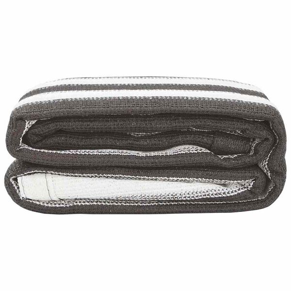 vidaXL Zeltteppich Anthrazit und Wei&szlig; 400x400 cm HDPE