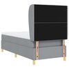 vidaXL Boxspringbett mit Matratze Hellgrau 190 x 90 cm Stoff