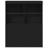 vidaXL Sideboard Schwarz 81x37x100 cm Holzwerkstoff
