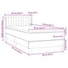 vidaXL Boxspringbett mit Matratze Dunkelgrau 90x210 cm Samt