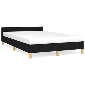 vidaXL Bettgestell ohne Matratze Schwarz 120x200 cm Stoff