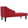 vidaXL Chaiselongue mit Nackenrolle Weinrot Samt