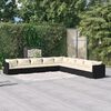 vidaXL 9-tlg. Garten-Lounge-Set mit Kissen Poly Rattan Schwarz