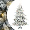 vidaXL K&uuml;nstlicher klappbarer Weihnachtsbaum Wei&szlig; 150 cm PVC und Stahl