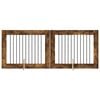 vidaXL Hundetor mit St&auml;ndern 2 pcs Ger&auml;ucherte Eiche 100 x 80 cm