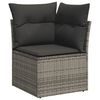 vidaXL 6-tlg. Garten-Sofagarnitur mit Kissen Beige Poly Rattan