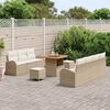 vidaXL Gartensofa-set mit Kissen 10 pcs Beige Poly-Rattan