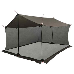 vidaXL Camping-Tarp mit Netzw&auml;nden Braun Grau 340 x 260 x 220 cm