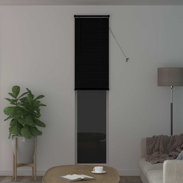 vidaXL Venetianer Jalousie Verstellbar Schwarz 213 x 50 cm PVC