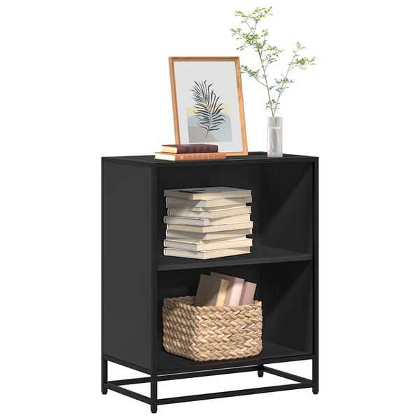 vidaXL B&uuml;cherregal Schwarz 60x35x76 cm Holzwerkstoff