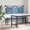 vidaXL H&auml;ngevorderseite Wandmontiert Blau 150 x 55 x 5 cm Cordstoff