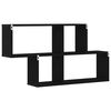 vidaXL Wandregal Schwarz Eichen-Optik 76 x 15 x 53 cm Holzwerkstoff