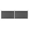 vidaXL Zaunelement Set WPC 353x105 cm Schwarz