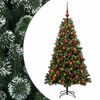 vidaXL K&uuml;nstlicher Weihnachtsbaum mit Kugel 120 cm 150 LEDs