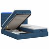 vidaXL Ottoman-Bett mit Matratze und LED Blau 180 x 200 cm Stoff
