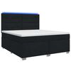 vidaXL Boxspringbett mit Matratze Schwarz 140 x 200 cm Stoff