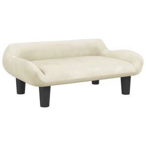 vidaXL Kindersofa Creme 70x40x24 cm Samt