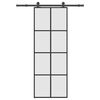 vidaXL Schiebet&uuml;r mit Beschlag 76x205 cm ESG-Glas & Aluminium