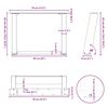 vidaXL Couchtischbeine U-Form 2 Stk. Weiß 70x(42-43) cm Stahl