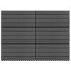 vidaXL Terrassendiele 6 pcs Schwarz 60 x 30 cm WPC