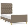 vidaXL Bettgestell ohne Matratze Taupe 80x200 cm Stoff