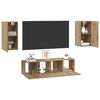 vidaXL TV-Schrank-Set 4 pcs Artisan-Eiche 30,5 x 30 x 60 cm
