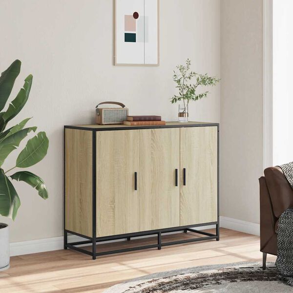 vidaXL Sideboard Sonoma-Eiche 94x35x76 cm Holzwerkstoff