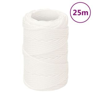 vidaXL Bootsseil Wei&szlig; 2 mm 25 m Polypropylen