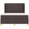 vidaXL Boxspringbett mit Matratze Dunkelgrau 90x190 cm Dunkelbraun