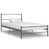 vidaXL Bettgestell Grau Metall 90&times;200 cm