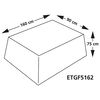 Eurotrail Schutzh&uuml;lle f&uuml;r Gartentisch 160x90x75 cm Grau