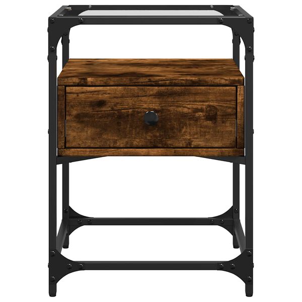 vidaXL Nachttische 2 Stk. R&auml;uchereiche 40x40x55 cm Holzwerkstoff