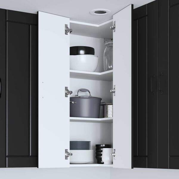 vidaXL K&uuml;chenschrank Lucca Schwarz 57 x 57 x 100 cm Holzwerkstoff