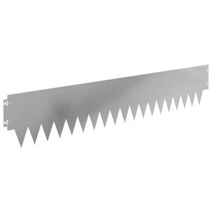 vidaXL Rasenkante 20 stk. 103 x 20 cm Stahl Silber
