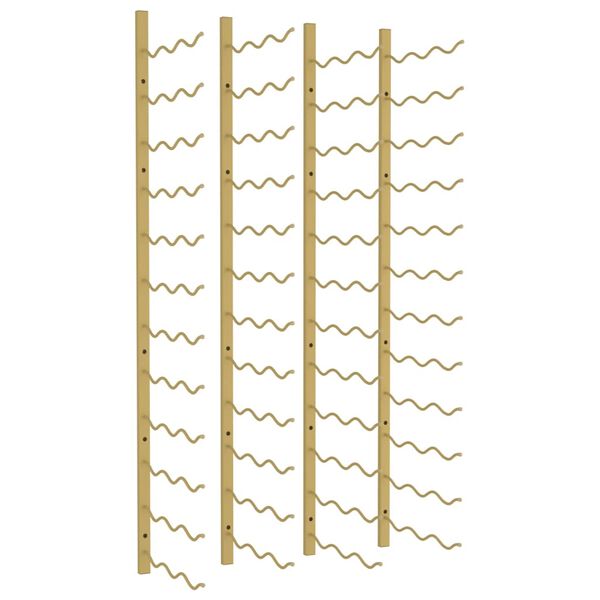 vidaXL Wand-Weinregal für 36 Flaschen 2 Stk. Golden Eisen