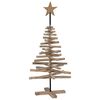 vidaXL Weihnachtsbaum mit Ständer Braun 120 cm Massivholz Teak