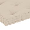 vidaXL Paletten-Bodenkissen Beige 73x40x7 cm Baumwolle